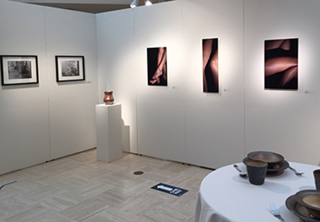 Installation view featuring Huber, Quinno, Vogelpohl, Quinno